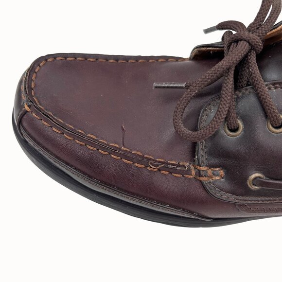 Dexter Mens Brown Leather Boat Shoes Size 7.5 - Picture 3 of 9